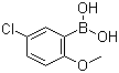structure of CAS# 89694-48-4, 5-氯-2-甲氧基苯硼酸