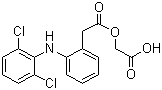 structure of CAS# 89796-99-6, 醋氯芬酸