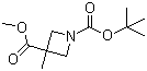 structure of CAS# 898228-37-0, 3-甲基-1,3-氮杂环丁烷二羧酸 1-叔丁酯 3-甲酯