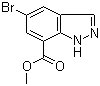 structure of CAS# 898747-24-5, 5-溴-1H-吲唑-7-甲酸甲酯