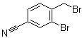 CAS # 89892-39-7, 3-Bromo-4-(bromomethyl)benzonitrile, 2-Bromo-1-bromomethyl-4-cyanobenzene, 2-Bromo-4-cyanobenzyl bromide, NSC 149637