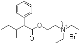 CAS # 90-22-2, Valethamate bromide, Diethyl(methyl)(2-(3-methyl-2-phenylvaleryloxy)ethyl)ammonium bromide