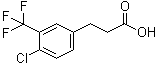 structure of CAS# 900027-15-8, 4-氯-3-(三氟甲基)苯丙酸