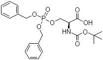 structure of CAS# 90013-45-9, N-叔丁氧羰基-O-(二苄基膦酰)-L-丝氨酸