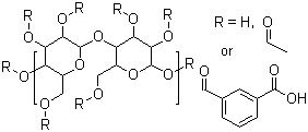 structure of CAS# 9004-38-0, Cellulose acetate phthalate