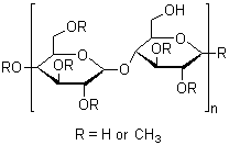 structure of CAS# 9004-67-5, Methyl cellulose