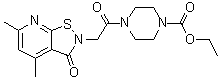 structure of CAS# 902589-96-2, 4-[2-(4,6-二甲基-3-氧代异噻唑并[5,4-b]吡啶-2(3H)-基)乙酰基]-1-哌嗪羧酸乙酯
