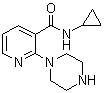 structure of CAS# 902836-65-1, N-环丙基-2-(1-哌嗪基)-3-吡啶甲酰胺