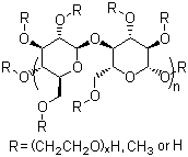 structure of CAS# 9032-42-2, 甲基羟乙基纤维素