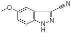 structure of CAS# 90322-88-6, 3-氰基-5-甲氧基-1H-吲唑