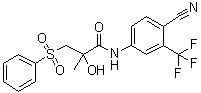 CAS # 90357-05-4, N-[4-Cyano-3-(trifluoromethyl)phenyl]-2-hydroxy-2-methyl-3-(phenylsulfonyl)propanamide