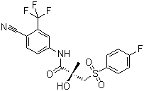 CAS # 90357-06-5, Bicalutamide, N-[4-Cyano-3-(trifluoromethyl)phenyl]-3-(4-fluorophenyl)sulfonyl-2-hydroxy-2-methyl-propanamide