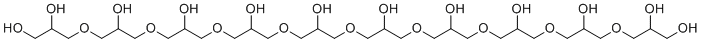 CAS # 9041-07-0, Decaglycerol, 3-[3-[3-[3-[3-[3-[3-[3-[3-(2,3-dihydroxypropoxy)-2-hydroxypropoxy]-2-hydroxypropoxy]-2-hydroxypropoxy]-2-hydroxypropoxy]-2-hydroxypropoxy]-2-hydroxypropoxy]-2-hydroxypropoxy]-2-hydroxypropoxy]propane-1,2-diol
