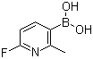 structure of CAS# 904326-91-6, 2-Fluoro-6-methylpyridine-5-boronic acid