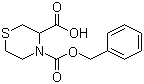 structure of CAS# 90471-66-2, 4-N-苄氧羰基硫代吗啉-3-甲酸
