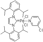 structure of CAS# 905459-27-0, [1,3-双(2,6-二异丙基苯基)咪唑-2-亚基](3-氯吡啶)二氯化钯(IV)