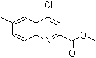 structure of CAS# 905807-65-0, 4-Chloro-6-methyl-2-quinolinecarboxylic acid methyl ester