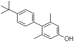 structure of CAS# 906101-33-5, 4'-tert-Butyl-2,6-dimethylbiphenyl-4-ol