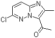 CAS # 90734-73-9, 3-Acetyl-6-chloro-2-methylimidazo[1,2-b]pyridazine, 1-(6-Chloro-2-methylimidazo[1,2-b]pyridazin-3-yl)ethanone
