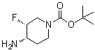 structure of CAS# 907544-17-6, (3R,4S)-4-Amino-3-fluoropiperidine-1-carboxylic acid tert-butyl ester