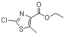 structure of CAS# 907545-27-1, 2-Chloro-5-methyl-1,3-thiazole-4-carboxylic acid ethyl ester