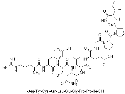 CAS # 907596-28-5, Tanurmotide, L-Arginyl-L-tyrosyl-L-cysteinyl-L-asparaginyl-L-leucyl-L-alpha-glutamylglycyl-L-prolyl-L-prolyl-L-isoleucine