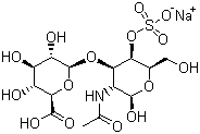 Chondroitin sulfate sodium salt molecular structure (CAS 9082-07-9)