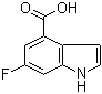 structure of CAS# 908600-71-5, 6-氟-1H-吲哚-4-羧酸