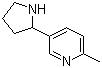 structure of CAS# 90872-72-3, 2-Methyl-5-(2-pyrrolidinyl)pyridine