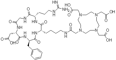 CAS # 909024-55-1, Cyclo[L-arginylglycyl-L-alpha-aspartyl-D-phenylalanyl-N6-[2-[4,7,10-tris(carboxymethyl)-1,4,7,10-tetraazacyclododec-1-yl]acetyl]-L-lysyl]
