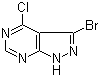 structure of CAS# 90914-41-3, 3-Bromo-4-chloro-1H-pyrazolo[3,4-d]pyrimidine
