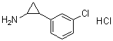 structure of CAS# 90942-38-4, 2-(3-氯苯基)环丙基胺盐酸盐