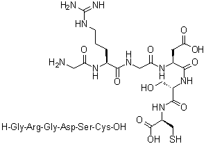 CAS 登录号：91037-71-7, 甘氨酰-L-精氨酰甘氨酰-L-alpha-天冬氨酰-L-丝氨酰-L-半胱氨酸