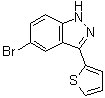 structure of CAS# 911305-81-2, 5-Bromo-3-(2-thienyl)-1H-indazole