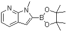 structure of CAS# 912331-71-6, 1-Methyl-1H-pyrrolo[2,3-b]pyridine-2-boronic acid pinacol ester