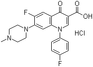 structure of CAS# 91296-86-5, 盐酸二氟沙星