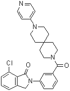 CAS 登录号：913064-47-8, 7-氯-2-[3-[[9-(吡啶-4-基)-3,9-二氮杂螺[5.5]十一烷-3-基]羰基]苯基]-2,3-二氢异吲哚-1-酮