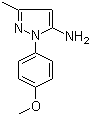 structure of CAS# 91331-86-1, 1-(4-Methoxyphenyl)-3-methyl-1H-pyrazol-5-ylamine