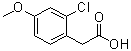 structure of CAS# 91367-09-8, 2-氯-4-甲氧基苯乙酸