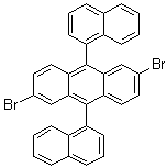 structure of CAS# 914306-89-1, 2,6-Dibromo-9,10-bis(naphth-1-yl)anthracene