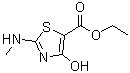 structure of CAS# 914347-44-7, 4-Hydroxy-2-(methylamino)-5-thiazolecarboxylic acid ethyl ester