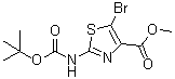 structure of CAS# 914349-71-6, 5-溴-2-(叔丁氧羰基氨基)噻唑-4-羧酸甲酯