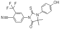 structure of CAS# 915086-32-7, 4-[3-(4-羟基苯基)-4,4-二甲基-5-氧代-2-硫代咪唑烷-1-基]-2-三氟甲基苯甲腈