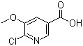 structure of CAS# 915107-39-0, 6-Chloro-5-methoxynicotinic acid