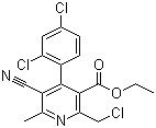 CAS 登录号：915297-07-3, 2-(氯甲基)-5-氰基-4-(2,4-二氯苯基)-6-甲基-3-吡啶羧酸乙酯