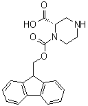 structure of CAS# 915749-50-7, (2S)-1,2-Piperazinedicarboxylic acid 1-(9H-fluoren-9-ylmethyl) ester