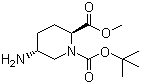 structure of CAS# 915976-35-1, (2S,5R)-5-氨基哌啶-1,2-二羧酸 1-叔丁酯 2-甲酯