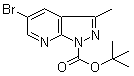 structure of CAS# 916258-24-7, 5-溴-3-甲基-1H-吡唑并[3,4-b]吡啶-1-甲酸叔丁酯