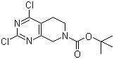 structure of CAS# 916420-27-4, tert-Butyl 2,4-dichloro-5,6,7,8-tetrahydropyrido[3,4-d]pyrimidine-7-carboxylate