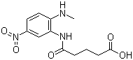 structure of CAS# 91644-13-2, 戊二酸-2-甲氨基-5-硝基单苯胺